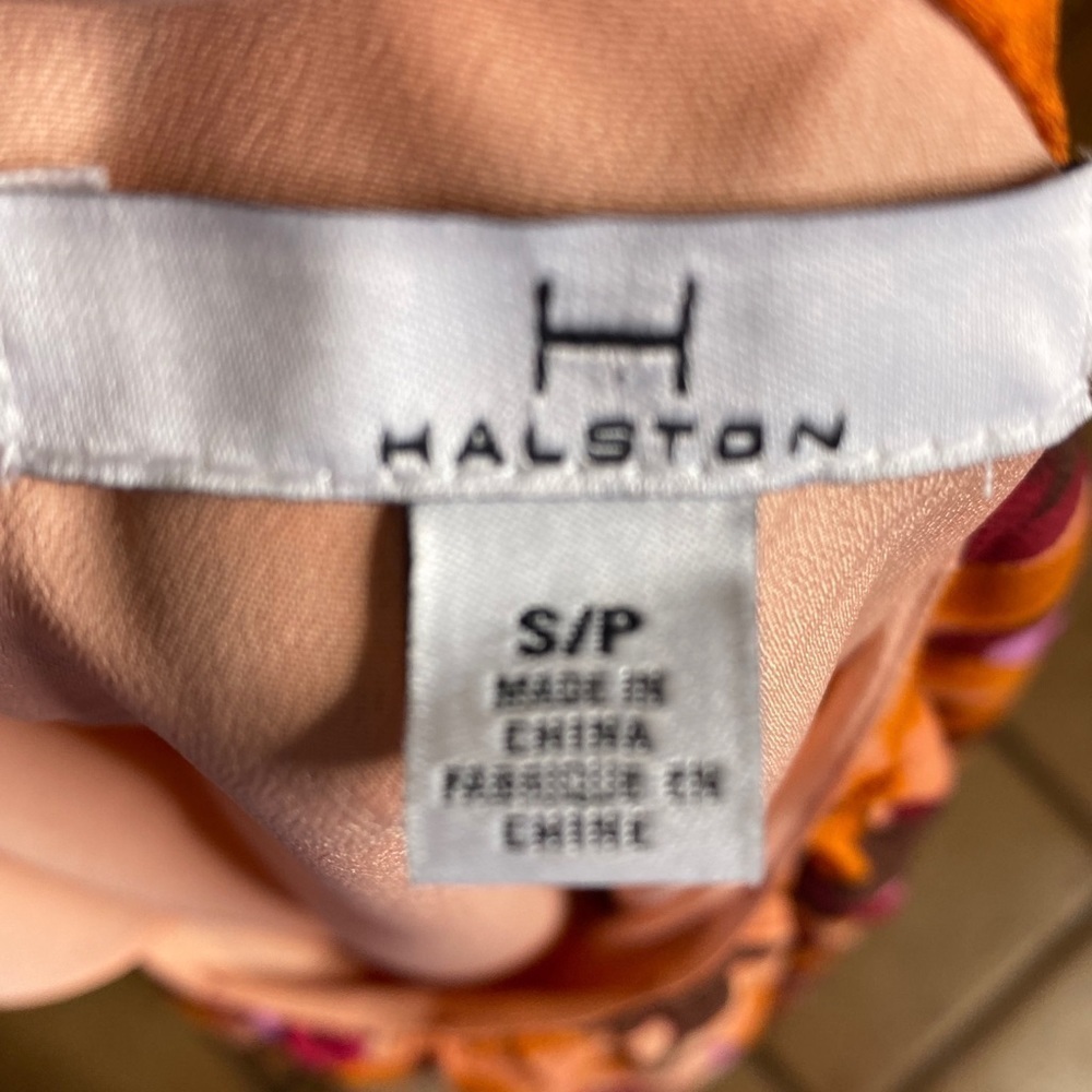H by Halston Women Orange Casual Dress Size Small Orange Burgundy - Picture 7 of 8
